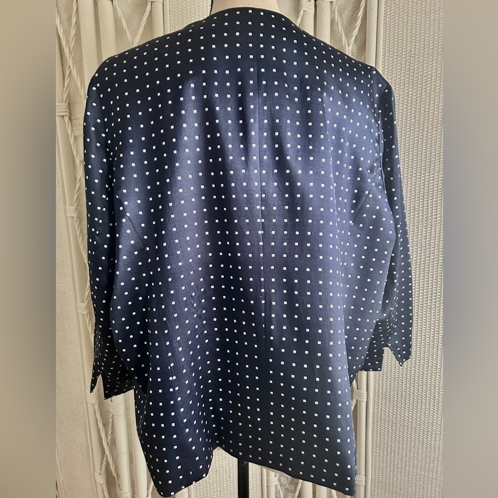 Pendleton Silk Blend Polka Dot Jacket Midnight Bl… - image 8